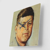 ジョン・F・ケネディ・イン・メモリアム スクエア壁時計 (傾斜)