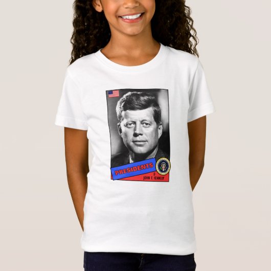 ジョン・F・ケネディ ベースボールカード Tシャツ (正面)