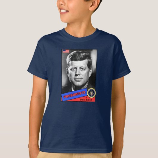 ジョン・F・ケネディ ベースボールカード Tシャツ (正面)