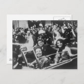 ジョン・F・ケネディ・モータケード・ダラス・テキサス州1963年11月22日 ポストカード (正面/裏面)