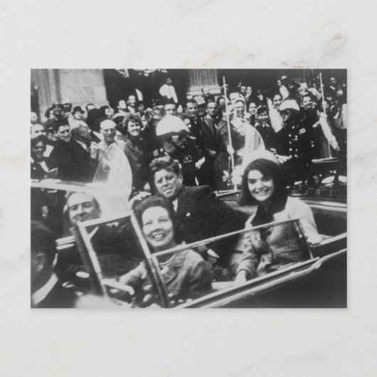 ジョン・F・ケネディ・モータケード・ダラス・テキサス州1963年11月22日 ポストカード (正面)