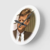 ジョン·F·ケネディ ラウンド壁時計 (傾斜)