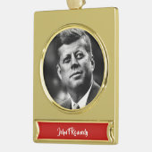 ジョン F ケネディ 大統領 ゴールドプレートバナーオーナメント (左)