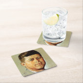 ジョン・F・ケネディINメモリアム2 スクエアペーパーコースター (インサイチュ)