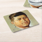 ジョン・F・ケネディINメモリアム2 スクエアペーパーコースター (アングル)