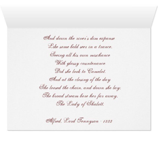 ジョン・W・ウォーターハウス「シャロットの婦人」 (内部横(下))