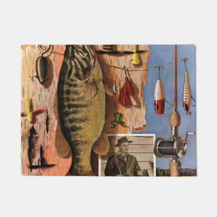 ジョンAtherton著魚釣りの静物画 ドアマット