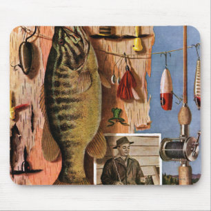 ジョンAtherton著魚釣りの静物画 マウスパッド