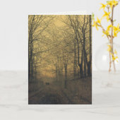 ジョンAtkinson Grimshawの絵画の挨拶状 カード (黄色い花)