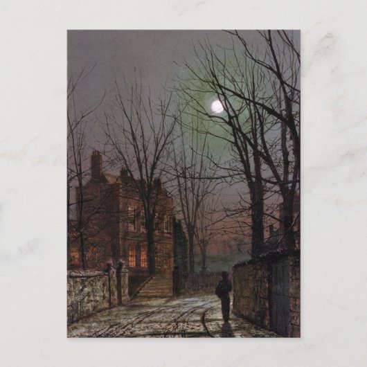 ジョンAtkinson Grimshaw著月光 ポストカード (正面)