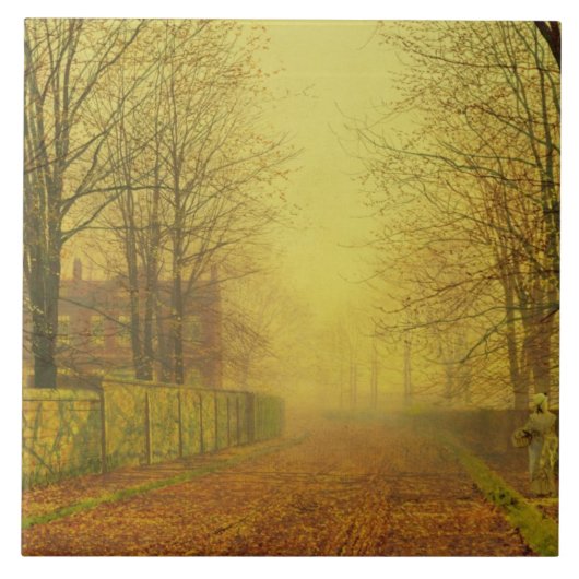 ジョンAtkinson Grimshaw |の夕焼け、c.1884 (油 タイル (正面)