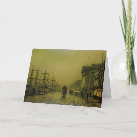 ジョンAtkinson Grimshaw |リヴァプールの波止場の習慣H カード (正面)