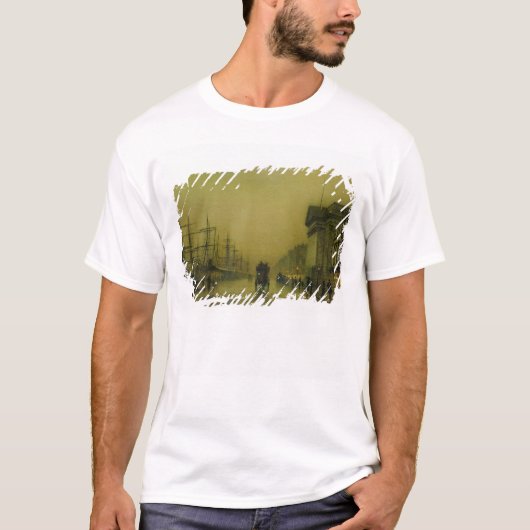 ジョンAtkinson Grimshaw |リヴァプールの波止場の習慣H Tシャツ (正面)