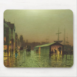 ジョンAtkinson Grimshaw リヴァプールの波止場 マウスパッド