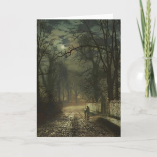 ジョンAtkinson Grimshaw- Aの月明りの車線 カード