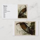 ジョンAudubon著野生のトルコ 名刺 (正面/裏面)