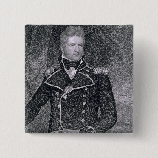 ジョンB.著刻まれるトマスMacdonough (1783-1825年) 缶バッジ (正面)