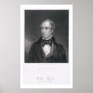 ジョンB. Forrest (1814-70年)著刻まれるジョン・タイラー ポスター