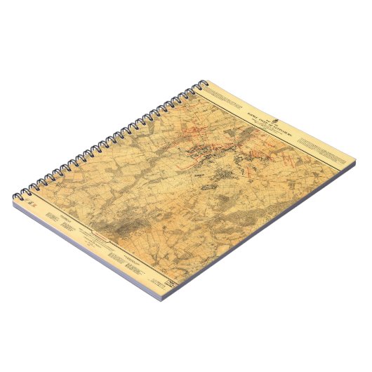 ジョンBachelder著Gettysburgの地図の戦場 ノートブック (左側)