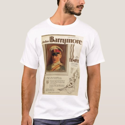 ジョンBarrymoreの1928年の映画のポスターのTシャツ Tシャツ (正面)