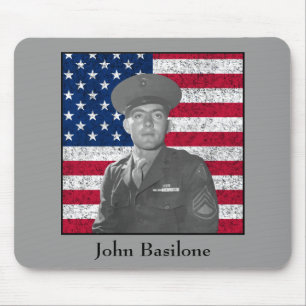 ジョンBasiloneおよび米国旗 マウスパッド