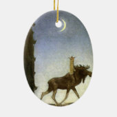 ジョンBauerによってオオシカおよびプリンセスTuvstarrを跳躍させて下さい セラミックオーナメント (裏面)