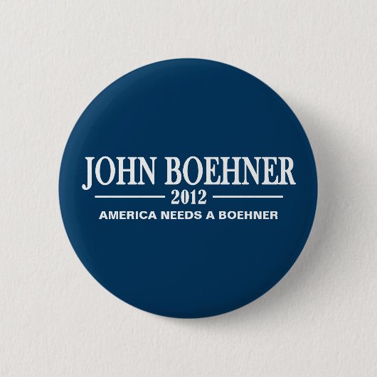 ジョンBoehner 2012年-アメリカはBoehnerを必要とします 缶バッジ (正面)