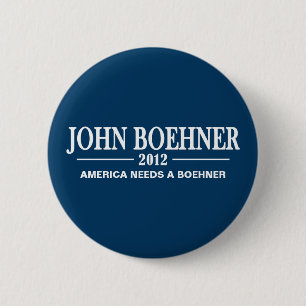 ジョンBoehner 2012年-アメリカはBoehnerを必要とします 缶バッジ