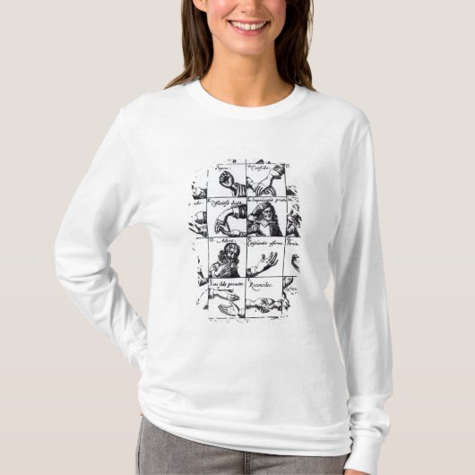 ジョンBulwer 「Chrilogiaをパントマイムで演じるためのジェスチャー Tシャツ (正面)