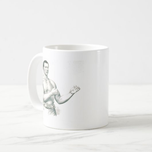 ジョンC. Heenan -チャンピオン裸指の関節のボクサー! コーヒーマグカップ (正面左)
