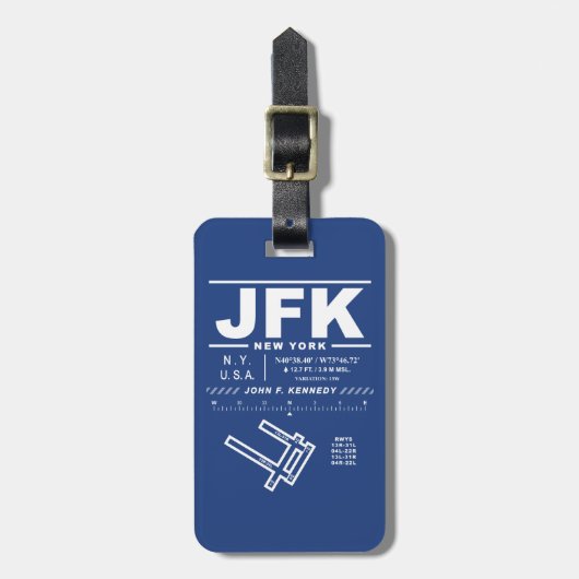 ジョンFケネディ国際的空港JFKラゲッジタグ ラゲッジタグ (正面縦)