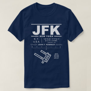 ジョンF.ケネディ国際的空港JFK Tシャツ