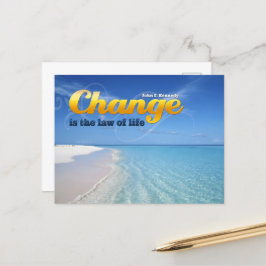 ジョンF.ケネディ感動的引用文「変化」 ポストカード
