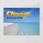 ジョンF.ケネディ感動的引用文「変化」 ポストカード (正面)