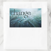 ジョンF.ケネディ感動的引用文「変化」 長方形シール (バッグ)