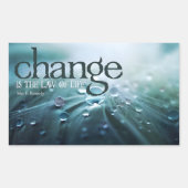 ジョンF.ケネディ感動的引用文「変化」 長方形シール (正面)