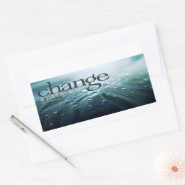 ジョンF.ケネディ感動的引用文「変化」 長方形シール