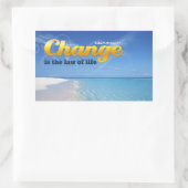 ジョンF.ケネディ感動的引用文「変化」 長方形シール (バッグ)