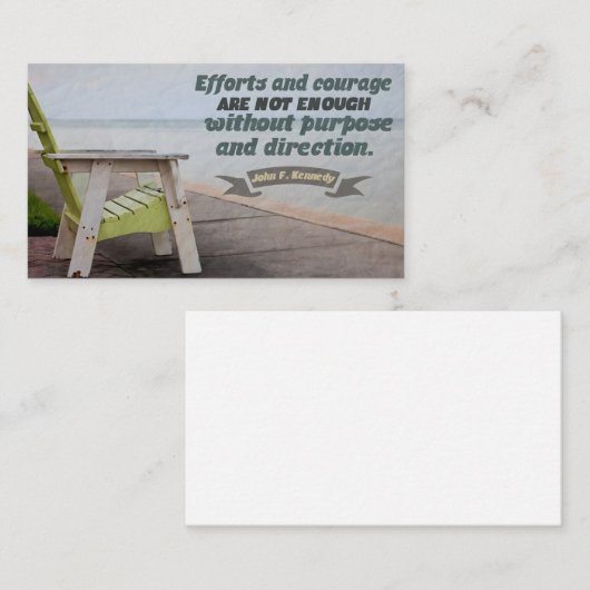 ジョンF.ケネディ感動的引用文「目的」 ノートカード (正面/裏面)