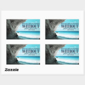 ジョンF.ケネディ感動的引用文「目的」 長方形シール (シート)