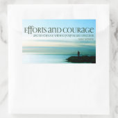 ジョンF.ケネディ感動的引用文「目的」 長方形シール (バッグ)