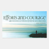 ジョンF.ケネディ感動的引用文「目的」 長方形シール (正面)