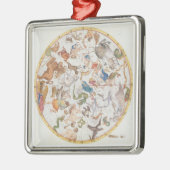 ジョンFlamsteed著「地図書Coelestis」からのプレート26、 メタルオーナメント (左)