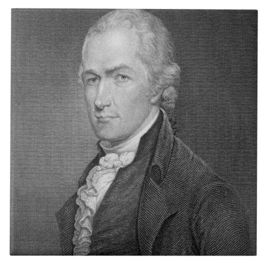ジョンFr著刻まれるアレクサンダー・ハミルトン(1757-1804年) タイル (正面)