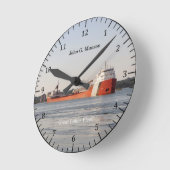 ジョンG. Munsonの時計 ラウンド壁時計 (傾斜)
