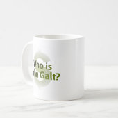 ジョンGaltはだれですか。 お金の記号 コーヒーマグカップ (正面左)
