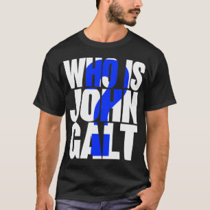 ジョンGaltはだれですか。 青い疑門符を使って Tシャツ