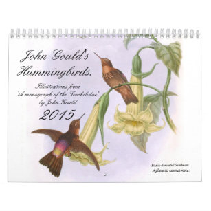 ジョンGouldのハチドリ2015年 カレンダー