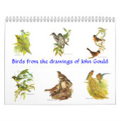 ジョンGould.からの鳥のpainitingsのカレンダー カレンダー (カバー)
