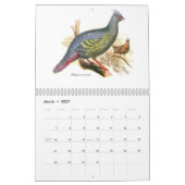 ジョンGould.からの鳥のpainitingsのカレンダー カレンダー (3月 2027)